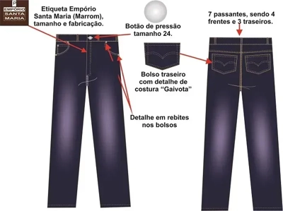 Calça jeans masculina profissional