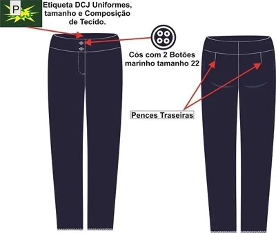 Uniforme calça social feminina