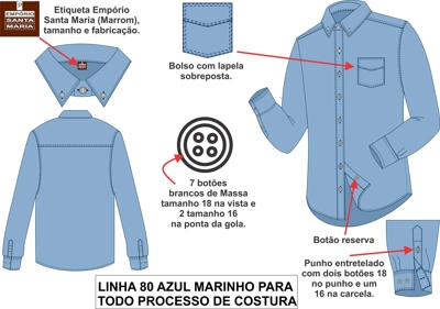 Uniformes profissionais camisa jeans